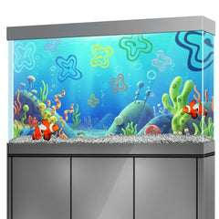 Decor aquarium autoadhesif LYYAB, installation rapide et sans residu.