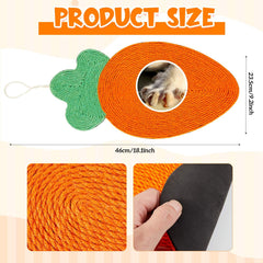 Maasechs tapis grattage lapin chanvre naturel, matériau durable pour long terme