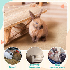Maasechs tapis grattoir lapin limage dents, utile pour l’entretien.
