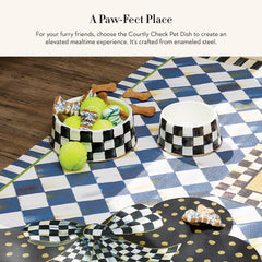 Bol pour chiens et chats, base en acier émaillé, design emblématique MacKenzie-Childs