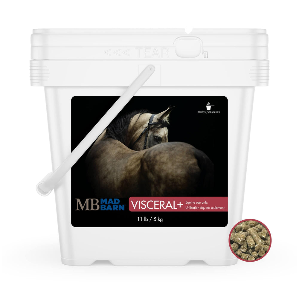 Visceral+ granulés digeste par Mad Barn soutiennent la digestion et la régulation du microbiote.
