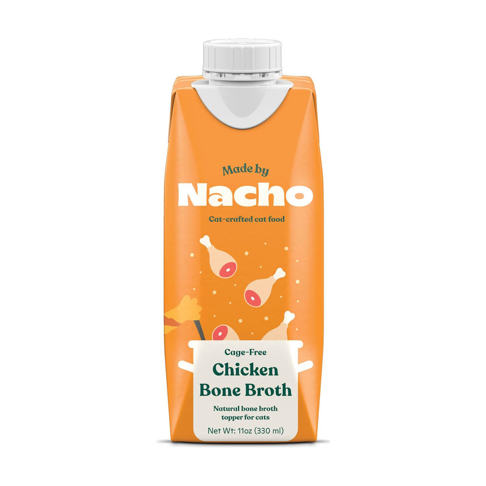 Made by Nacho bouillon de poulet pour chat — bouteille prête à servir et hydratante.