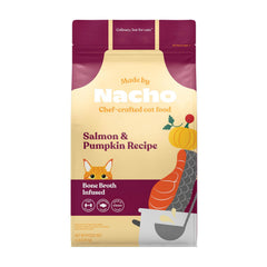 Croquettes Made by Nacho pour chat saumon en sachet 2 lb, goût et nutrition plaisants.