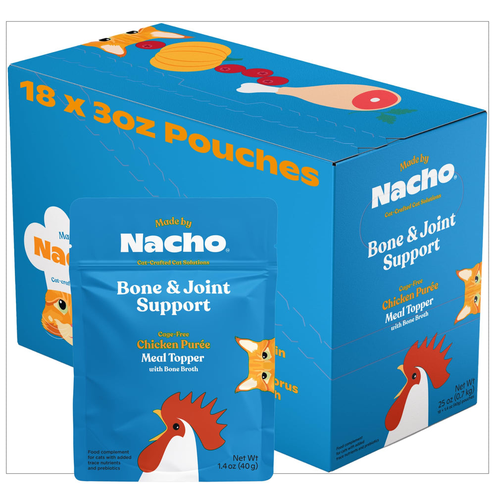Purée Made by Nacho pour os et articulations du chat, texture hydratante.