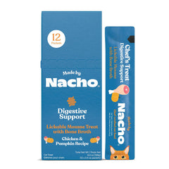 Made by Nacho Digestive Mousse en sachets, emballage pratique pour servir facilement.