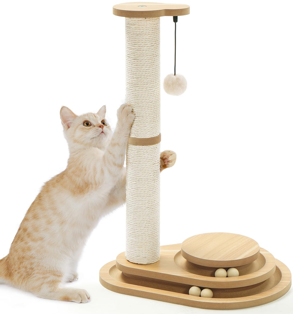 MADE 4 PETS poteau grattage sisal, surface naturelle pour griffage et jeu.