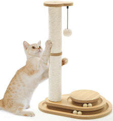 MADE 4 PETS poteau grattage sisal, surface naturelle pour griffage et jeu.
