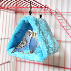 Magnoloran hamac-dortoir-chaleur bleu-gris, refuge douillet en cage.