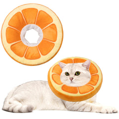 Collier Maiiu de récupération pour chat, doux et orange, adapté à la taille moyenne.