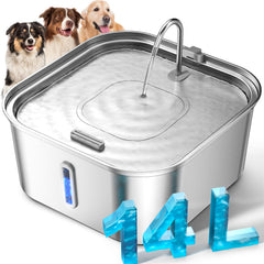 Fontaine Mailofy 14L pour chien, grande capacité adaptée pour multi-animaux
