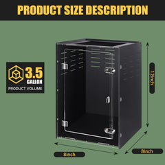 Maiyuolg ventilation-lateral-terrarium-8x8x12: flux d'air constant pour le bien etre.