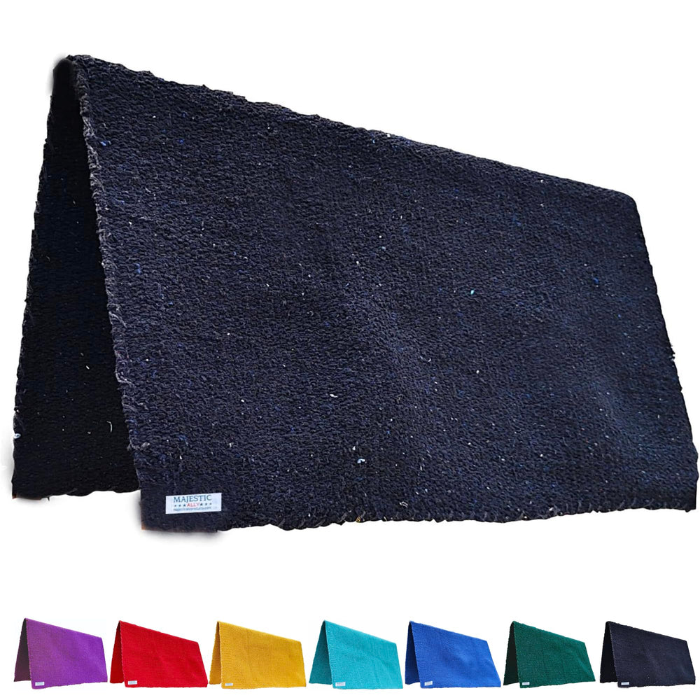 Majestic Ally – couverture de selle noire 34x36, confort durable pour cheval