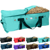 Majestic Ally sac foin turquoise – vue d'ensemble montrant grande capacité et rangement sûr.