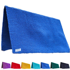 Majestic Ally tapis de selle bleu royal, design uni, confort et protection.