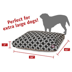 Base impermeable Majestic Pet lit chien rectangle extralarge, contenu protégé contre les accidents.