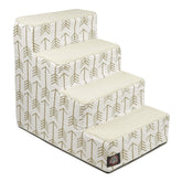 Escaliers Majestic Pet 4 etapes en blanc et or pour animaux