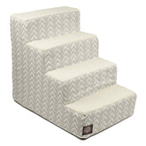 Majestic Pet – Escaliers chient quatre étages, gris clair, facilite l’accès au lit.