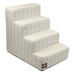 Majestic Pet – Escaliers chient quatre étages, gris clair, facilite l’accès au lit.