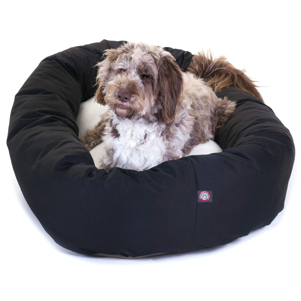 Lit bagel Majestic Pet 52 po avec sherpa centre, confort chaleureux.