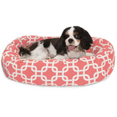 Lit pour chien Majestic Pet 24 po Sherpa Coral – vue avant, cocon douillet pour les siestes.