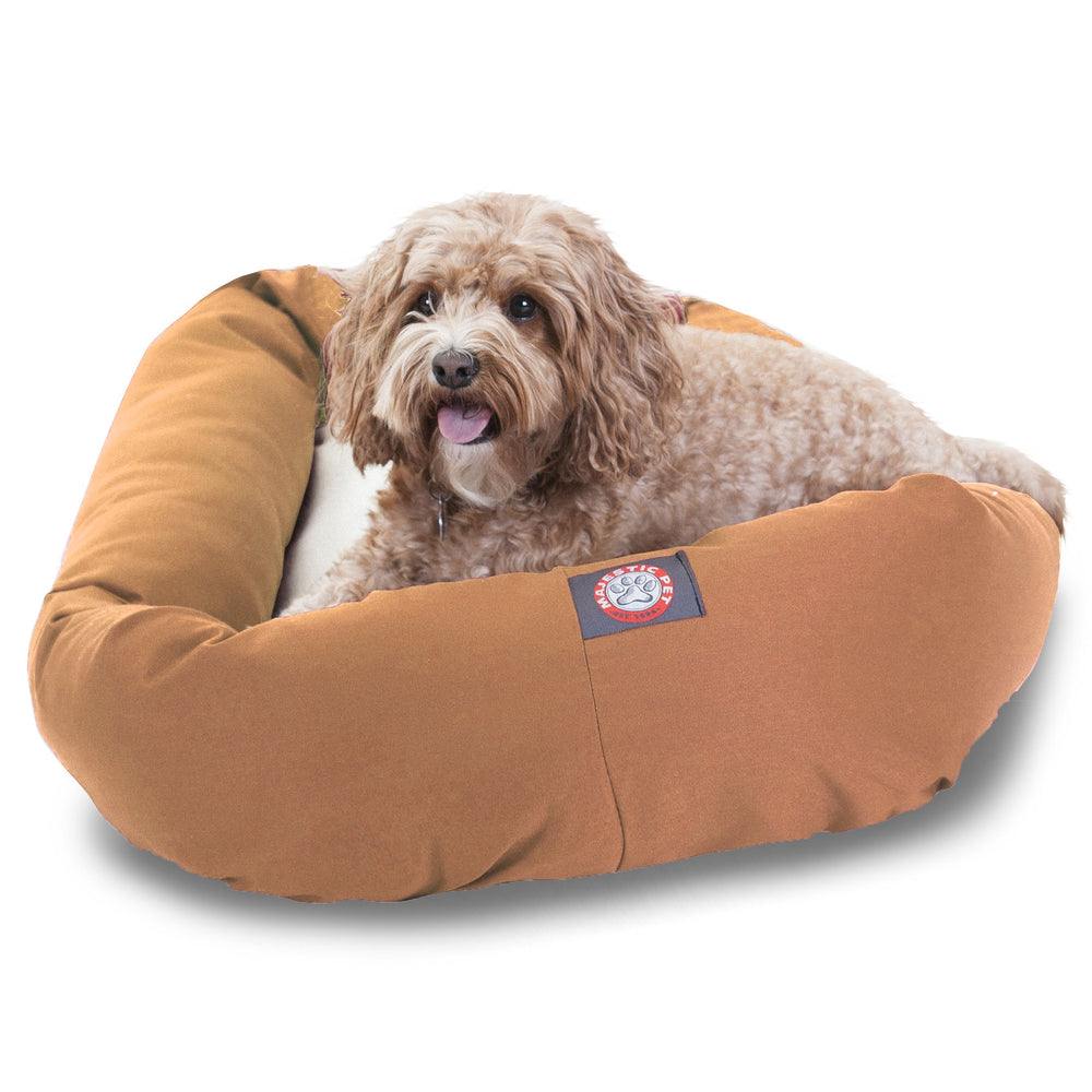 Majestic Pet lit-chien bagel 32 pouces avec sherpa centre pour chaleur et confort