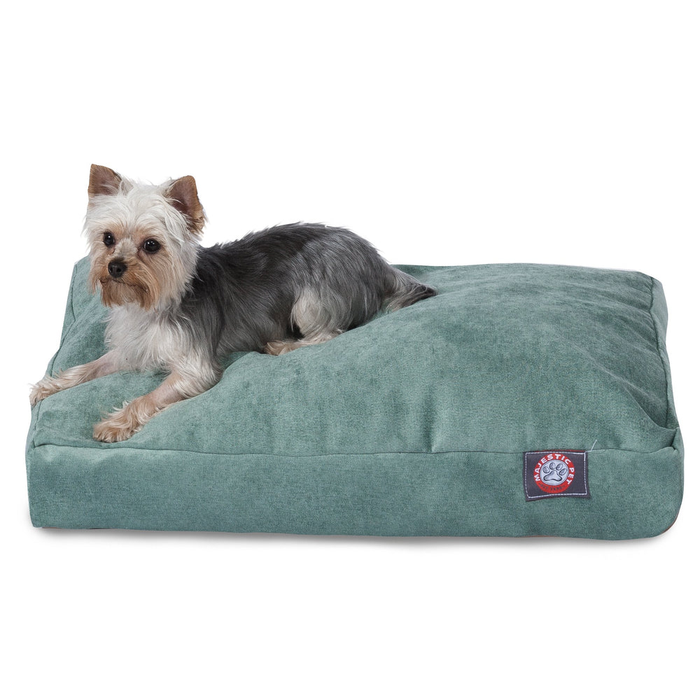 Lit chien rectangle Majestic Pet, lavable et confortable pour des siestes propres.