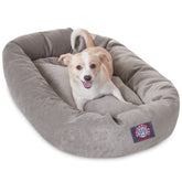 Lit donut Majestic Pet en velours micro offrant un confort enveloppant pour chien