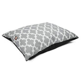 Lit Majestic Pet rectangle moyen avec motif treillis gris pour un repos agréable.