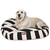 Lit rond noir Majestic Pet pour chien, adapté à l'extérieur et à l'intérieur.