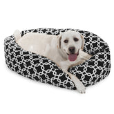 Panier chien rond Majestic Pet avec centre sherpa pour repos douillet.