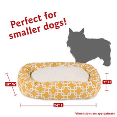 Soutien de tête et colonne dans le lit rond Majestic Pet