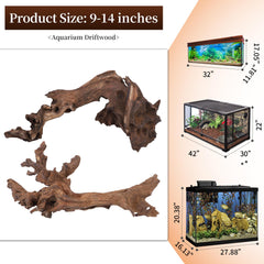 décor majoywoo bois flotté, polyvalent pour aquarium et terrarium.