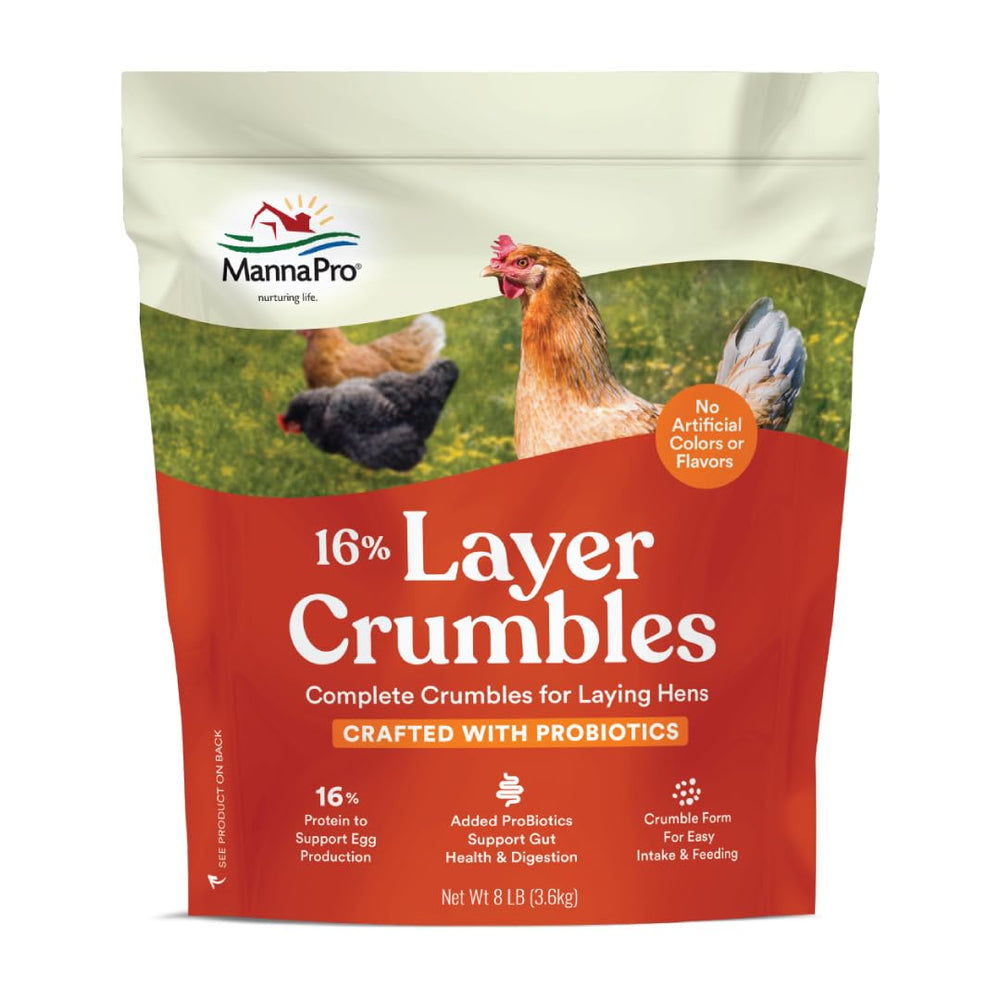 Manna Pro alimentation poules pondeuses, 16% protéines, ponte soutenue