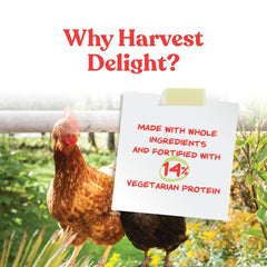 Manna Pro Harvest Delight : raisins, carottes et tomates apportent fruits et légumes réels pour le goût.