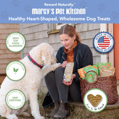 Texture croustillante des friandises Marcy's Pet Kitchen pour chien
