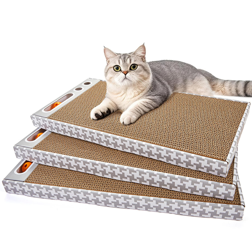 Planche griffage Markarbarka Pack 3 protège les meubles et satisfait l’instinct naturel du chat.