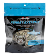 Marshall Pet Products Ferret Extreme Munchy Minnows emballage prêt à récompenser les furets.
