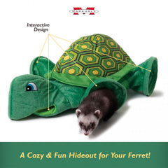 Marshall Pet Tunnel Tortue Verte: ambiance ludique et colorée pour petits animaux.