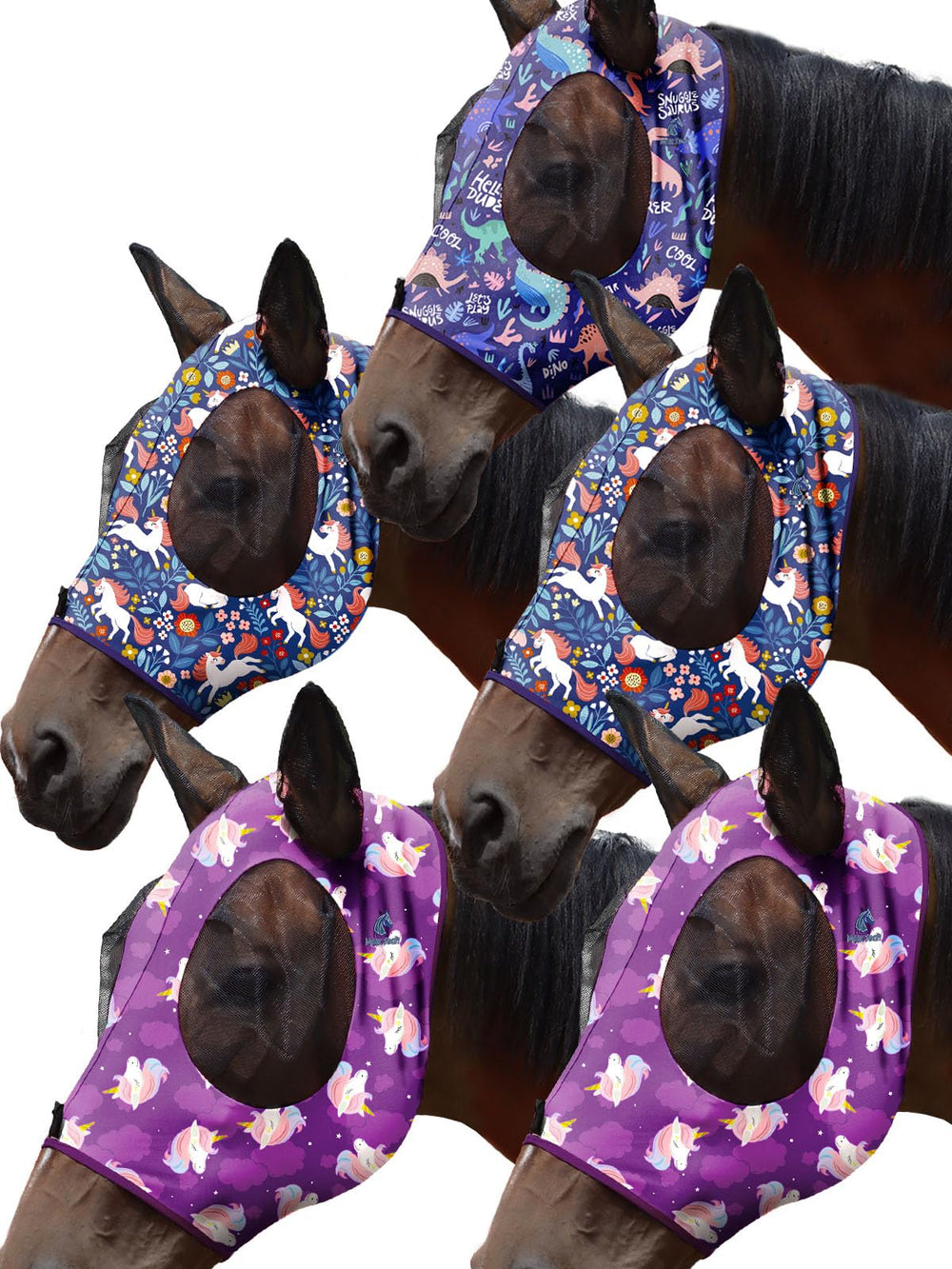 Mask-Tech masque cheval 5-pack pour rotation saisonnière et propreté.