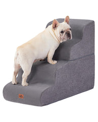 Massfu escaliers pour chien gris – lit haut quatre marches, accès sûr