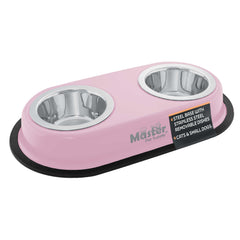 Master Pet Supply double bol surélevé Rose Quartz pour repas ordonnés et confort