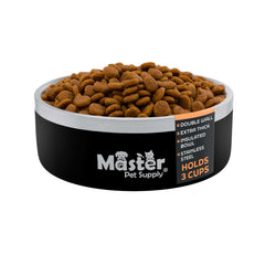 Master Pet Supply gamelle acier inox 25 oz pour chiens et chats, garde l'eau fraîche.