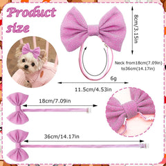 Masue Pets bandeau chien nœud noir, style élégant pour sorties.