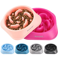 MateeyLife gamelle lente puzzle rose, favorise une dégustation plus calme.