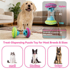 MateeyLife jouet chien interactif puzzle rotation couvercle diffusion friandises