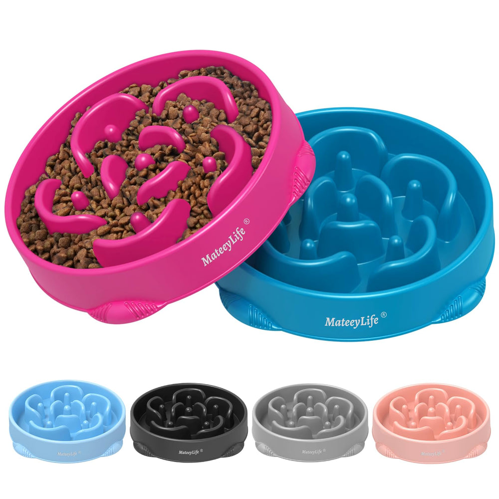 MateeyLife bol-alimentation-lente grande 2 pièces, ralentit l’ingestion pendant le repas.