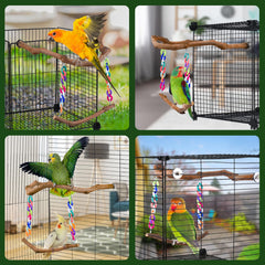 Matutinus perchoir oiseau forme U, installation facile sur cage.