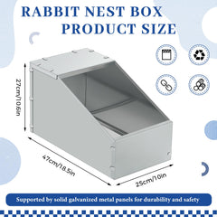 Maxcheck nid lapin métallique base acrylique amovible: nettoyage rapide et hygiène facilitée.