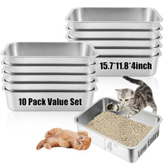 Maxcheck litiere acier inox basse entree: facile d'acces pour chatons et seniors.