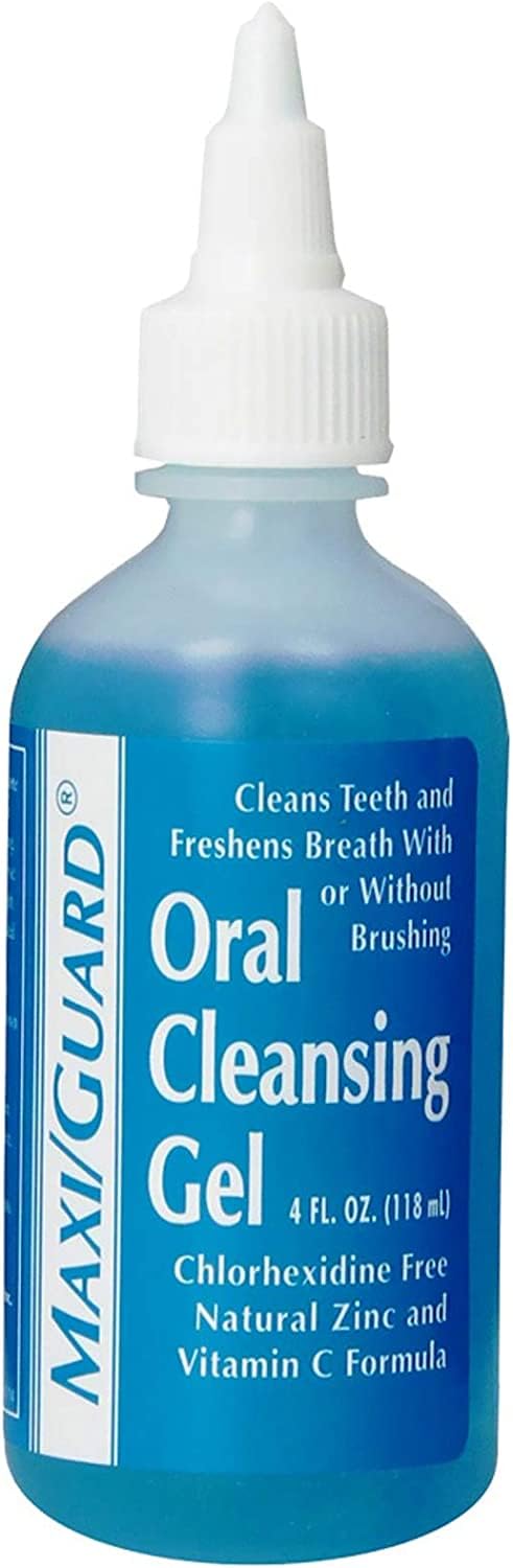 Gel Nettoyage Buccal Maxi-Guard, bouteille de 4 onces, utile pour l'hygiène buccale quotidienne des chiens et chats.